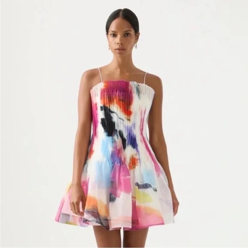 Aje Multicolor Sleeveless Mini Dress US size 2 AUS size 6